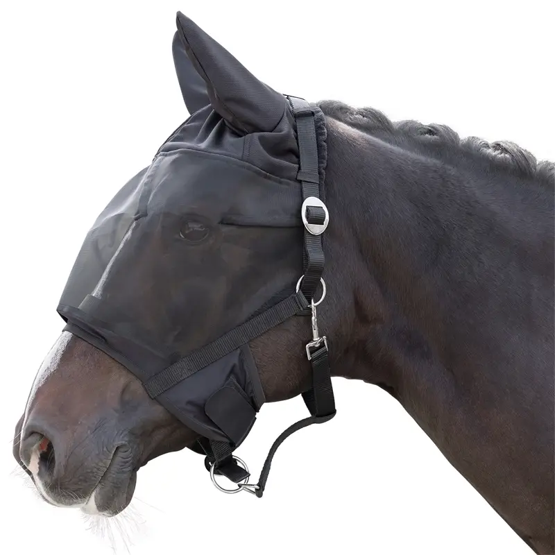 Kracherpreis Covalliero Halfter mit integrierter Fliegenschutzmaske - flexible Anpassung, inkl. Ohrenschutz, Cob