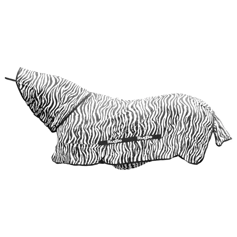 RugBe by Covalliero Zebra Fliegendecke mit Halsteil, Ekzemerdecke, 135cm Schneller Versand
