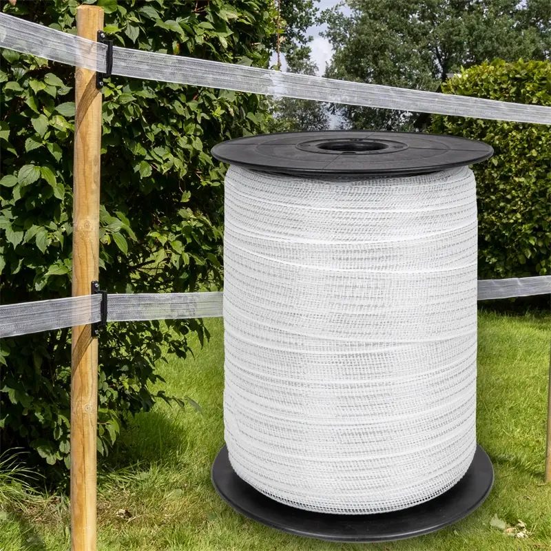 Weidezaunband 200m, 60mm breit, weiß, 8x0,40 Niro - ideal für Paddock und Reitplatz Nur Heute