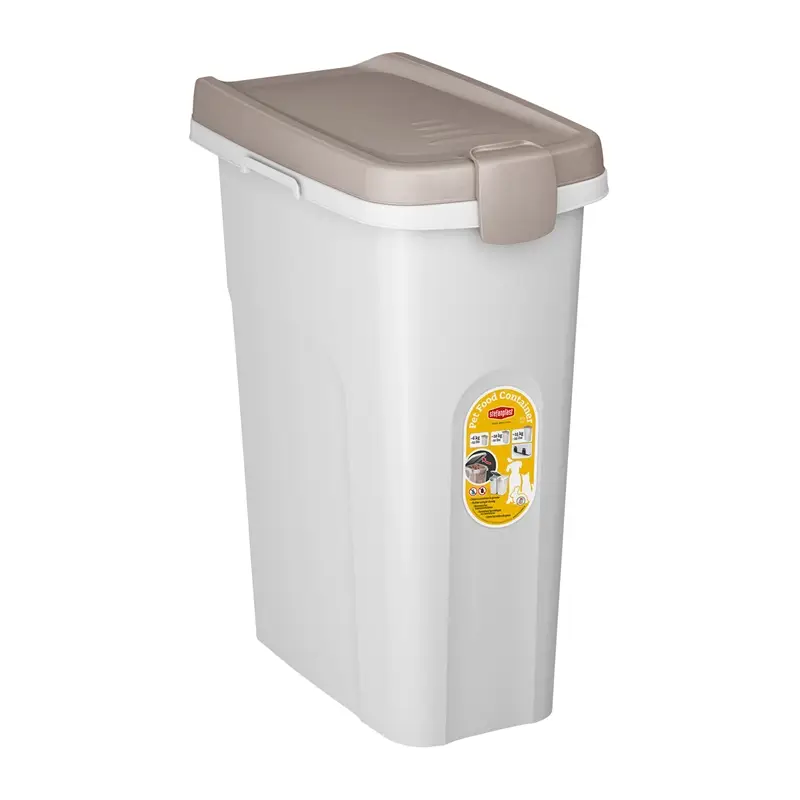 Futtercontainer aus Kunststoff, Futtertonne, braun/weiß, 25 Liter Direktkauf