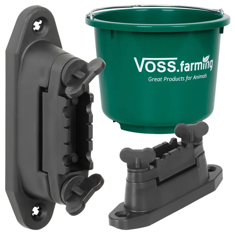 Solange Der Vorrat Reicht 50x VOSS.farming Profi-Isolator für Weideband & Seil, inkl. Stalleimer 12l - AKTION!