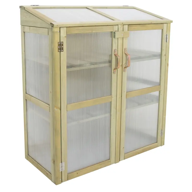 Gewächshaus, Gewächshausschrank, grün imprägniert, 100x46x120/102cm Heißes Angebot