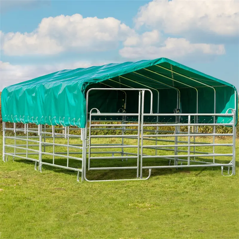 Jetzt Kaufen VOSS.farming Panelzelt mit Dachplane + Tor, 4m x 7,20m