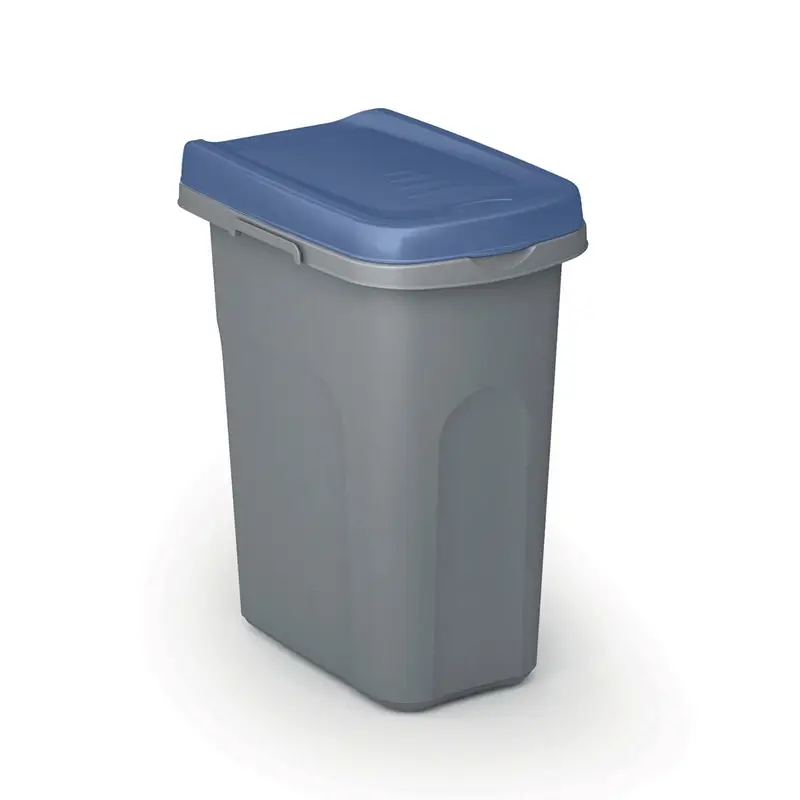 Finale Aktion Abfallbehälter 15 Liter, Abfalleimer aus Kunststoff, grau/blau