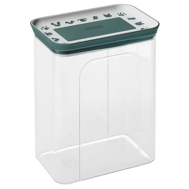 Snackbox 2,2 Liter, Futterbehälter aus transparentem Kunststoff, luftdichter Deckel, grün Super-Preis