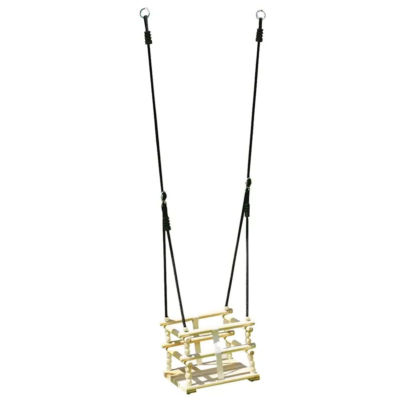 Schaukel für Babys, 6-24 Monate, bis zu 15kg, höhenverstellbar, aus Holz, 30x30x28cm Neue Kollektion