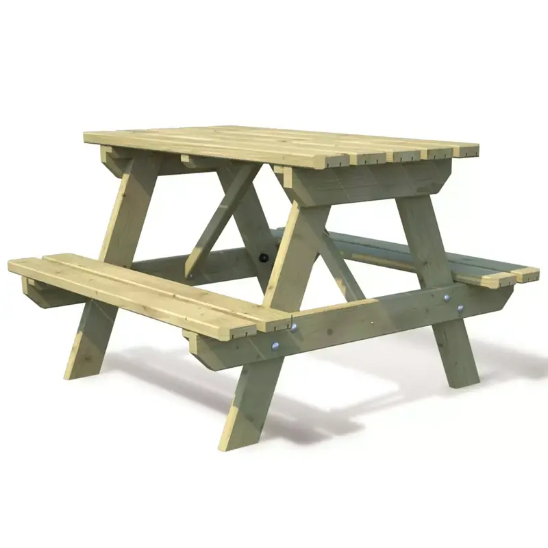 Kindertisch aus Holz, Picknicktisch für bis zu 4 Kinder, 90x89x56cm Sonderaktion