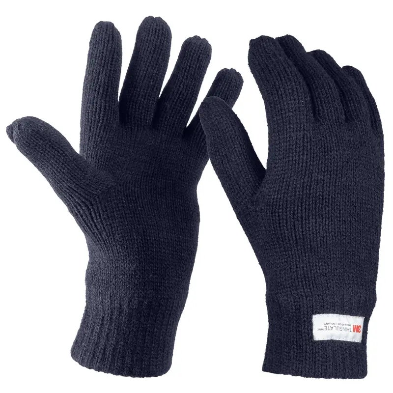 Kracherpreis Strickhandschuhe, Winterhandschuhe mit Thinsulate-Futter, wärmend, marineblau, XL
