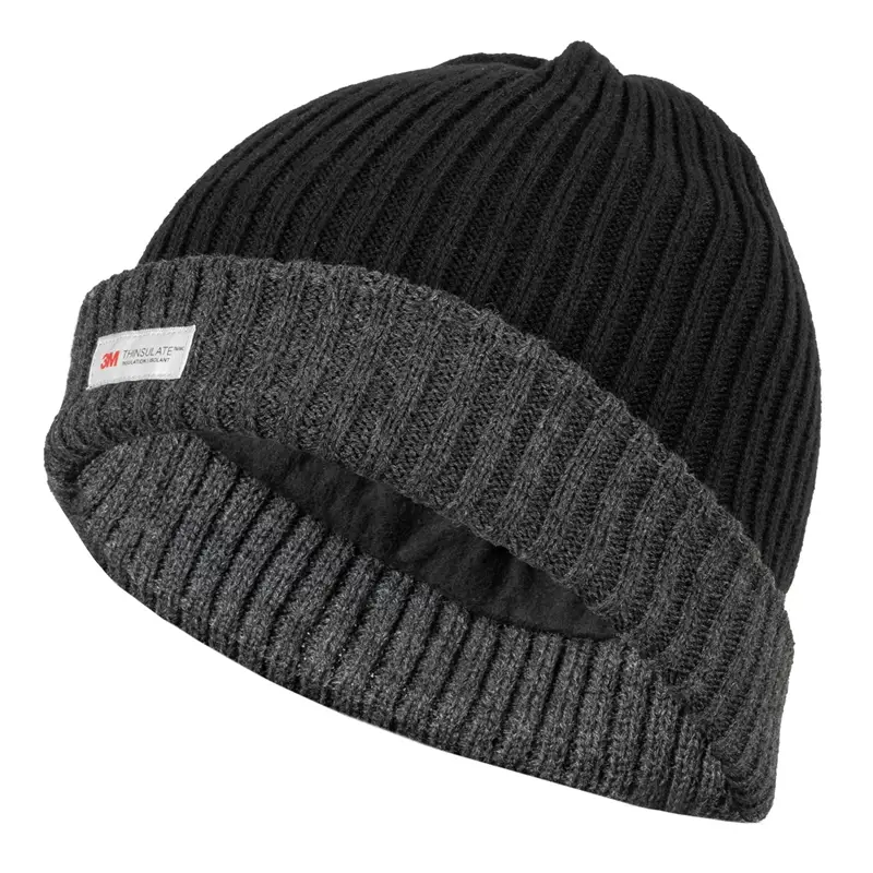 Preisknaller Strickmütze, Wintermütze mit Thinsulate-Futter, isolierend und wärmend, schwarz/anthrazit
