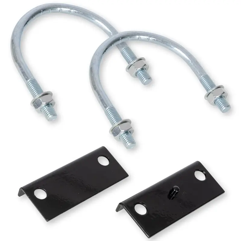 2x Rohrbefestigungsbügel mit Stabilisierungsplatten, Rohrbügel Sonderaktion