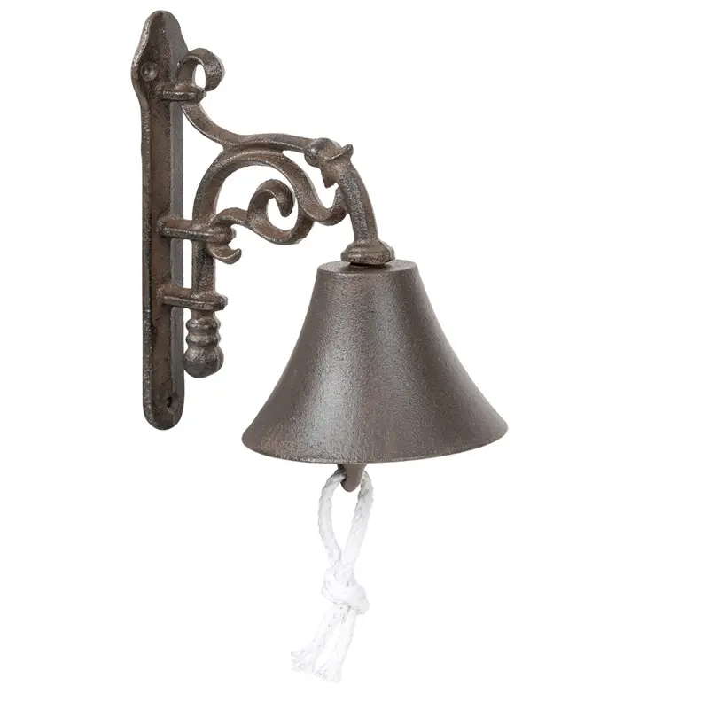 Türglocke mit Blumendesign, Klingel aus Gusseisen, rustikal, 10,4x17,3x19cm Schneller Versand