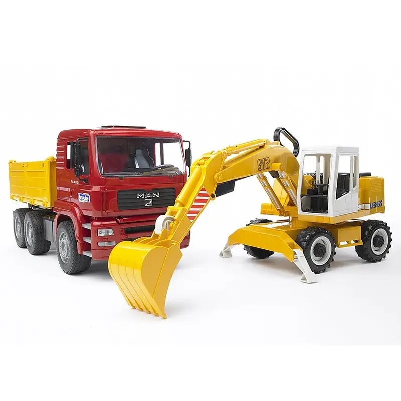 BRUDER Set, MAN TGA Kipp-LKW und Liebherr Schaufelbagger, ab 3 Jahren, 1:16 Rabatt