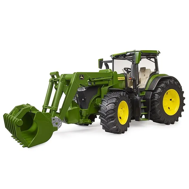 Echt BRUDER John Deere 7R 350 Traktor mit Frontlader, ab 3 Jahren, 1:16, öffnende Motorhaube und Türen