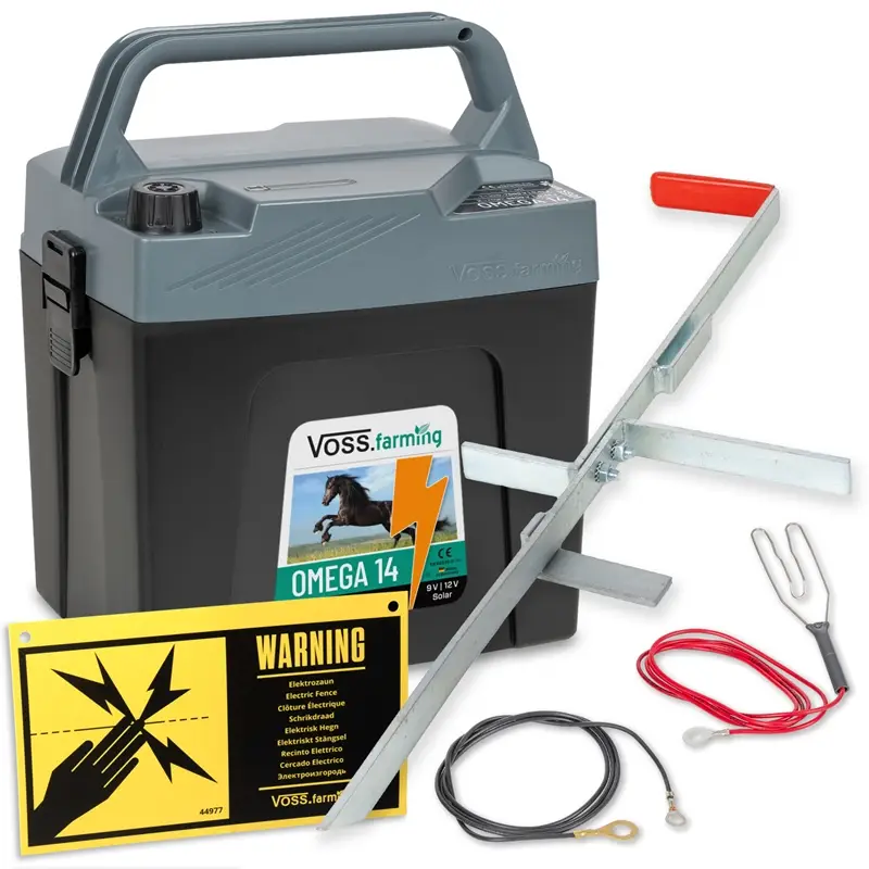 Angebot VOSS.farming "OMEGA 14", starkes Weidezaungerät 9V, 12V + 2 Schlagstärken