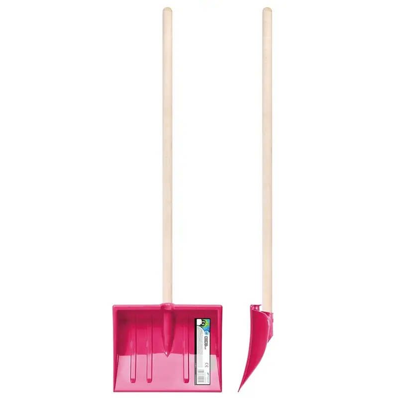 Sale Kinder Schneeschaufel, Schneeschieber mit Holzstiel, ab 3 Jahren, 86x25cm, pink