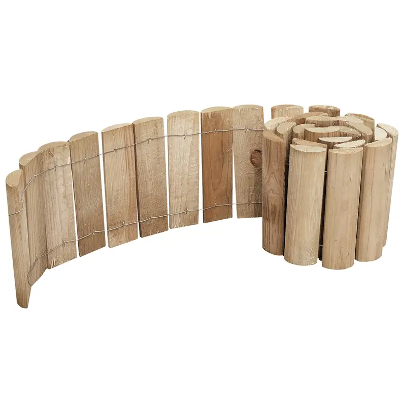 Beeteinfassung 150x15cm aus Kiefernholz, Rollborder, Beetumrandung Zertifiziert