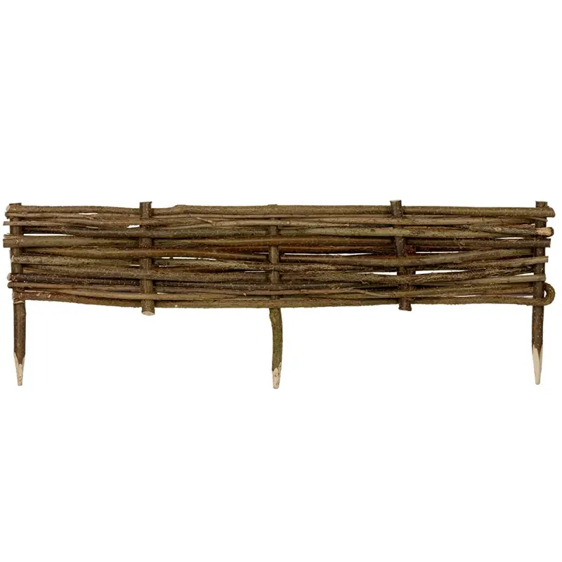 VOSS.garden Steckzaun, 100x20cm, Beeteinfassung Holz, Rasenbegrenzung Zertifiziert