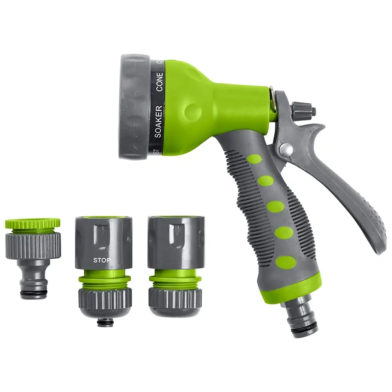 Sprühpistolen-Set 1/2" - 5-teilig mit 7-fach Sprühfunktionen, Gartenbrause Geprüft