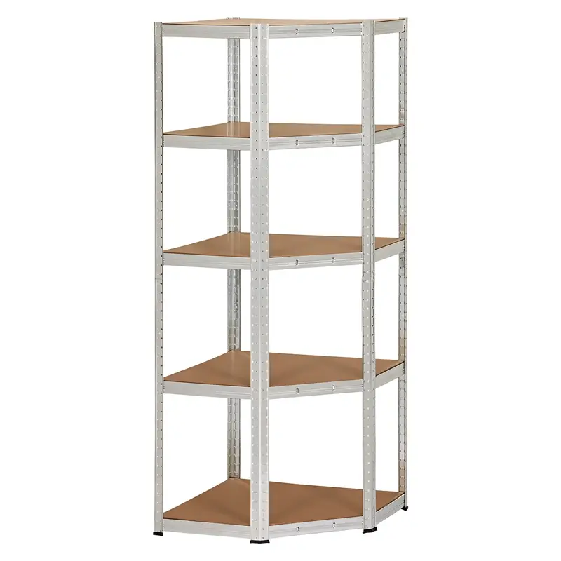 Sofort Bestellen Eck-Schwerlastregal, Kellerregal 180x70x40cm - Eck-Lagerregal, verstellbaren Böden, 175kg pro Lage