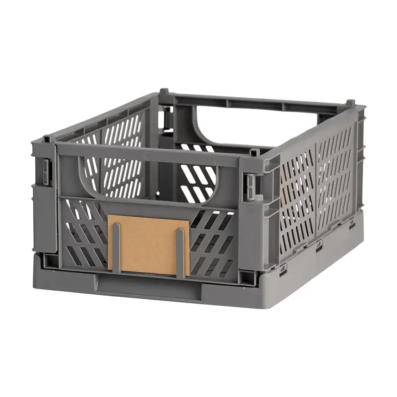 Direkt Vom Hersteller Klappbox 33x24,5x15cm aus Kunststoff, Aufbewahrungsbox stapelbar, dunkelgrau