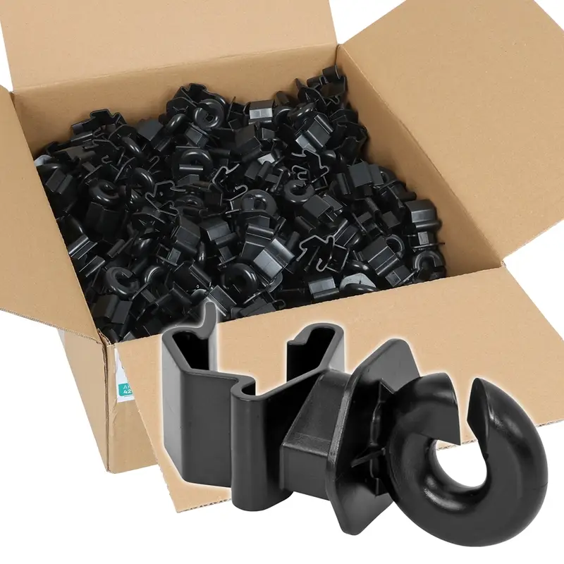 Heißes Angebot 200x VOSS.farming T-Post Ringisolatoren, schwarz