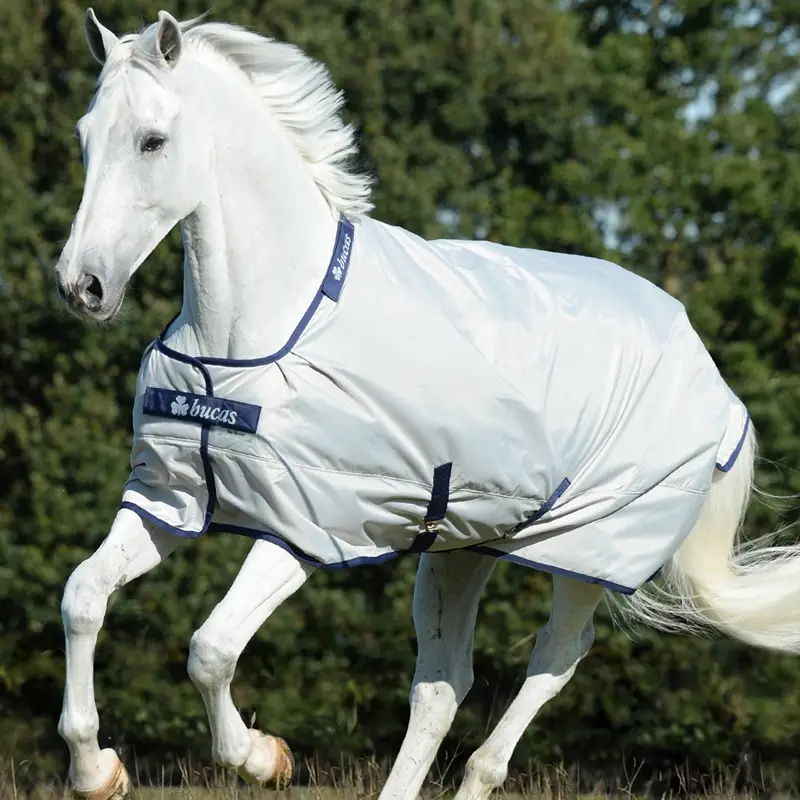 Billig Bucas Sun-Shower 0g, 130cm, Regendecke, Pferdedecke, silber