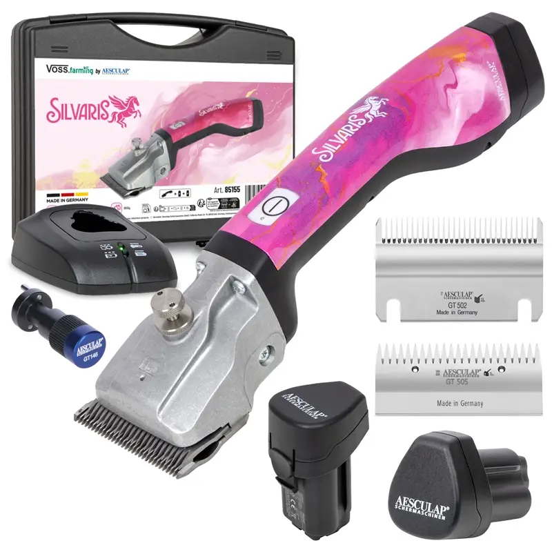 VOSS.farming Akku-Pferdeschermaschine Silvaris by Aesculap, rosa + 2Akkus Garantierte Lieferung