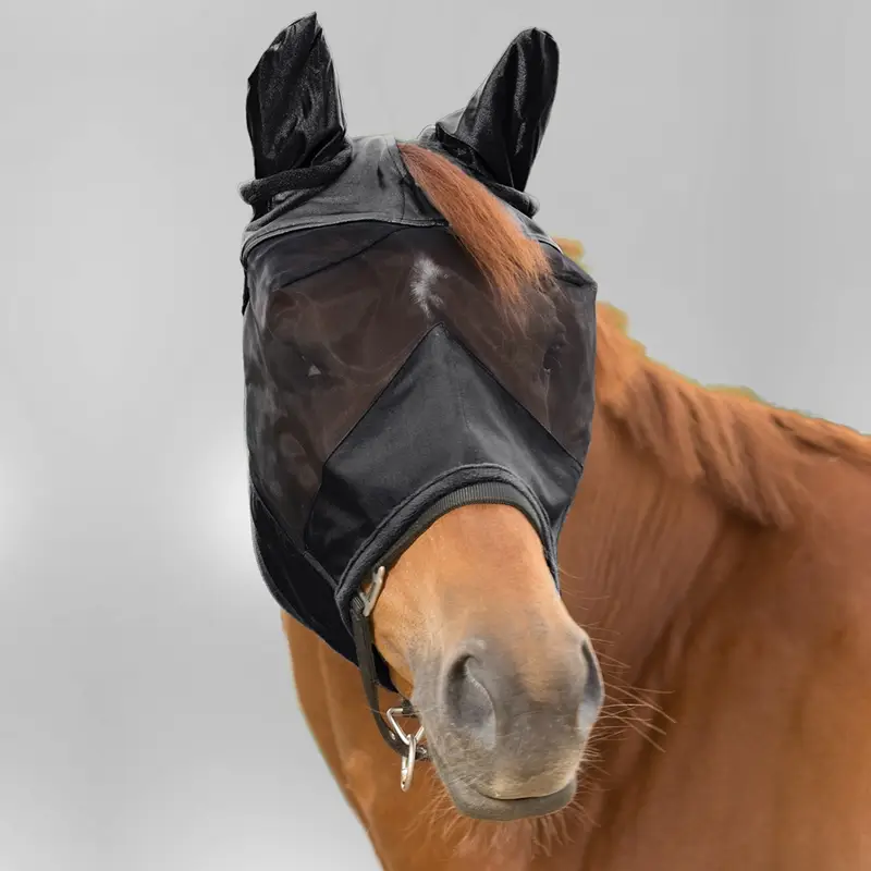 Waldhausen Fliegenmaske Premium mit Ohrenschutz und UV-Schutz, schwarz, SH Neue Ware