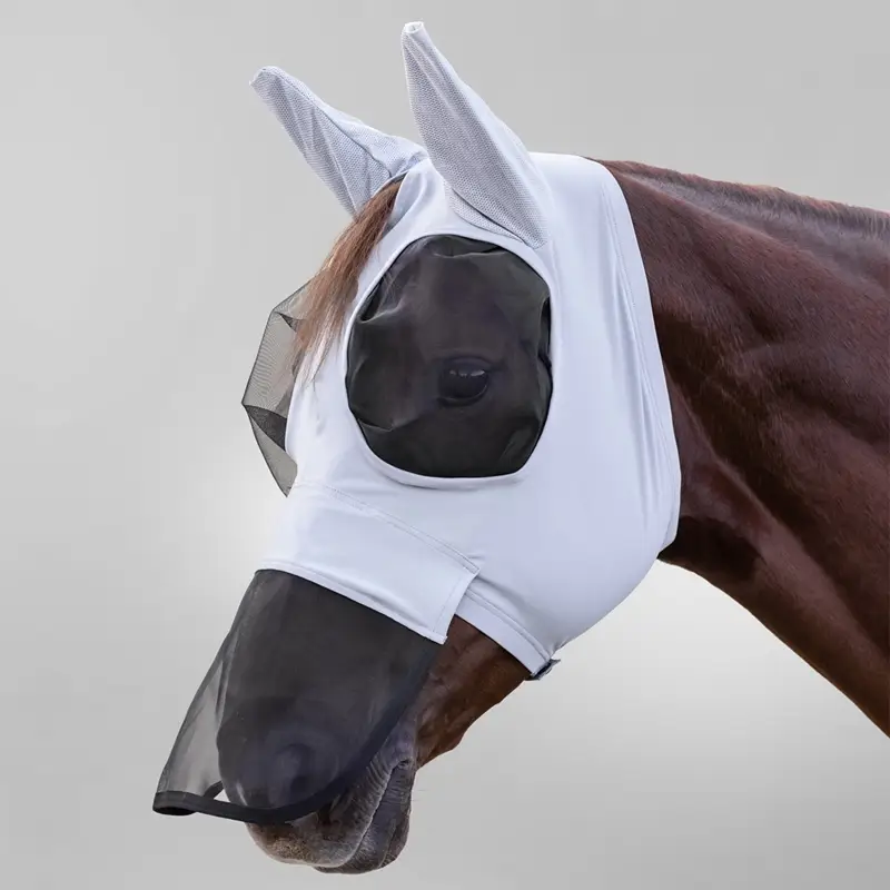 Waldhausen Fliegenmaske Puck mit Nasenschutz, silbergrau, VB Saisonangebot