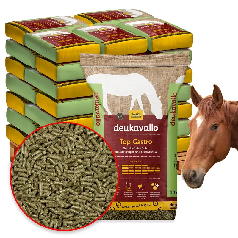 Direkt Vom Hersteller deukavallo Top Gastro 36x20kg - pelletiertes Kraftfutter mit reduziertem Stärke- und Zuckergehalt