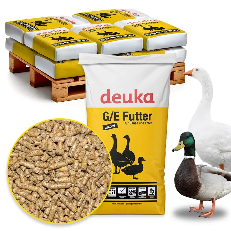 deuka G/E Futter 10x25kg, gekörnt - Alleinfuttermittel für Enten und Gänse ab der 3.-4. Lebenswoche Ausverkauf