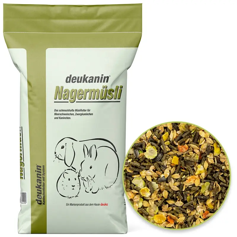 deukanin Nagermüsli 20kg - Müslifutter für Kaninchen, Meerschweinchen & Hamster Schneller Versand