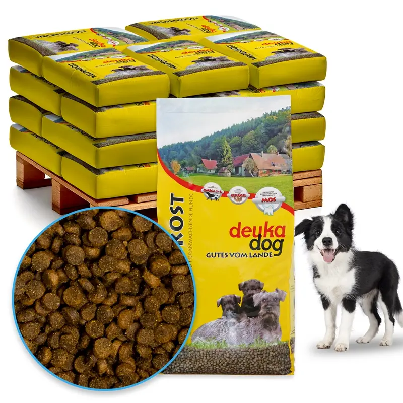 Billig deuka dog Welpenkost 17x15kg - Trockenfutter für Welpen & Junghunde mit Geflügel & MOS