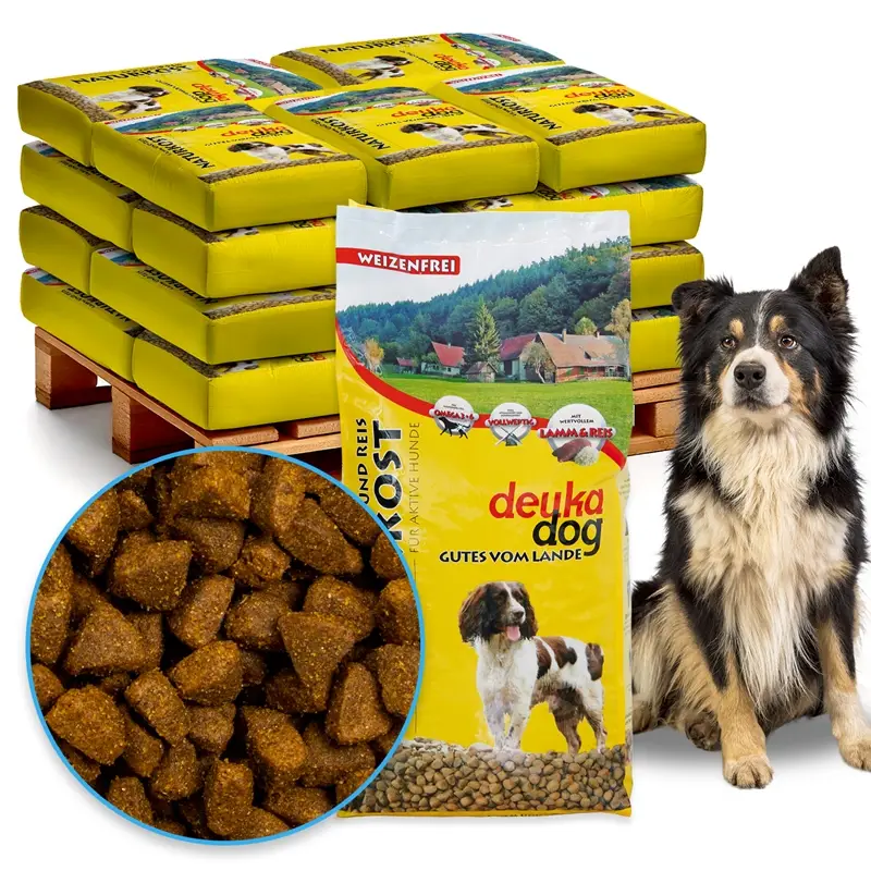Abverkauf deuka dog Naturkost 17x15kg - Trockenfutter mit Lamm & Reis für erwachsene Hunde, weizenfrei