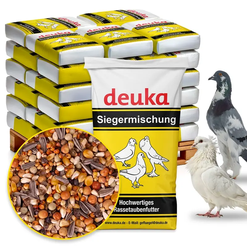 Super-Preis deuka Siegermischung II 30x25kg - Ergänzungsfuttermittel für mittelgroße und große Tauben