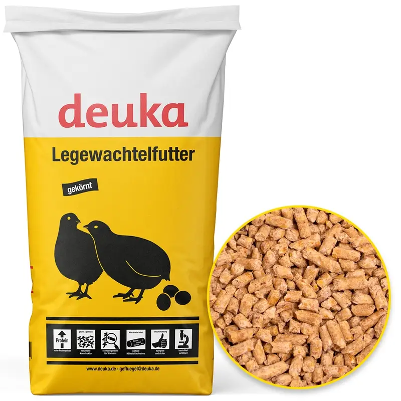 Super-Preis deuka Legewachtelfutter 25kg - pelletiertes Alleinfutter für Legewachteln