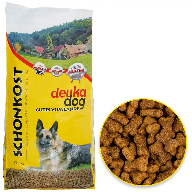 deuka dog Schonkost 15kg - Trockenfutter für ältere & sensible Hunde, mit Geflügel, Reis & Gelatine Ausverkauf