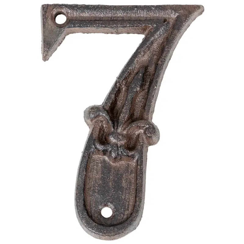 Neue Ware Hausnummer aus Gusseisen, Ziffer 7