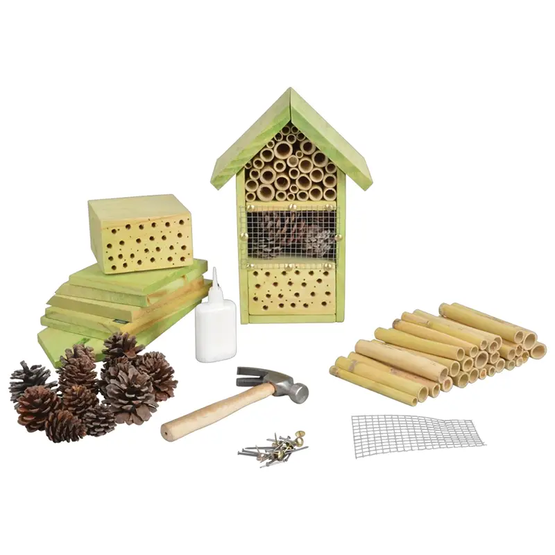 Preis Gesenkt Bastelset Insektenhotel DIY, Insektenhaus mit Werkzeug, Nistplatz für Bienen, Schmetterlinge