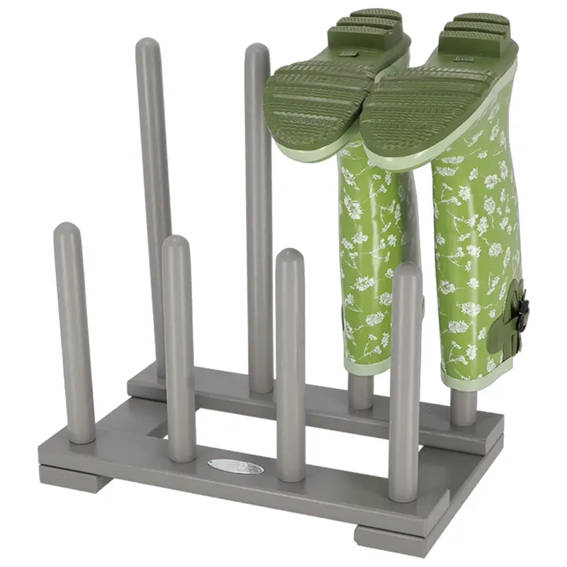 Stiefelhalter grau aus Fichte, für 4 Paar Stiefel Mega-Angebot