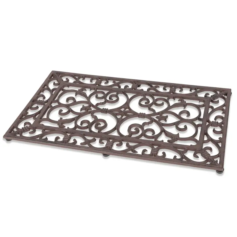 Sichere Zahlung Türmatte Gusseisen rechteckig M, Schmutzfangmatte 58x34cm