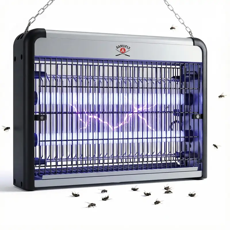 Samufly LED Insektenvernichter SF38, Fliegenvernichter, Fliegenfalle, elektrisch 4W, 50m² Begrenztes Angebot