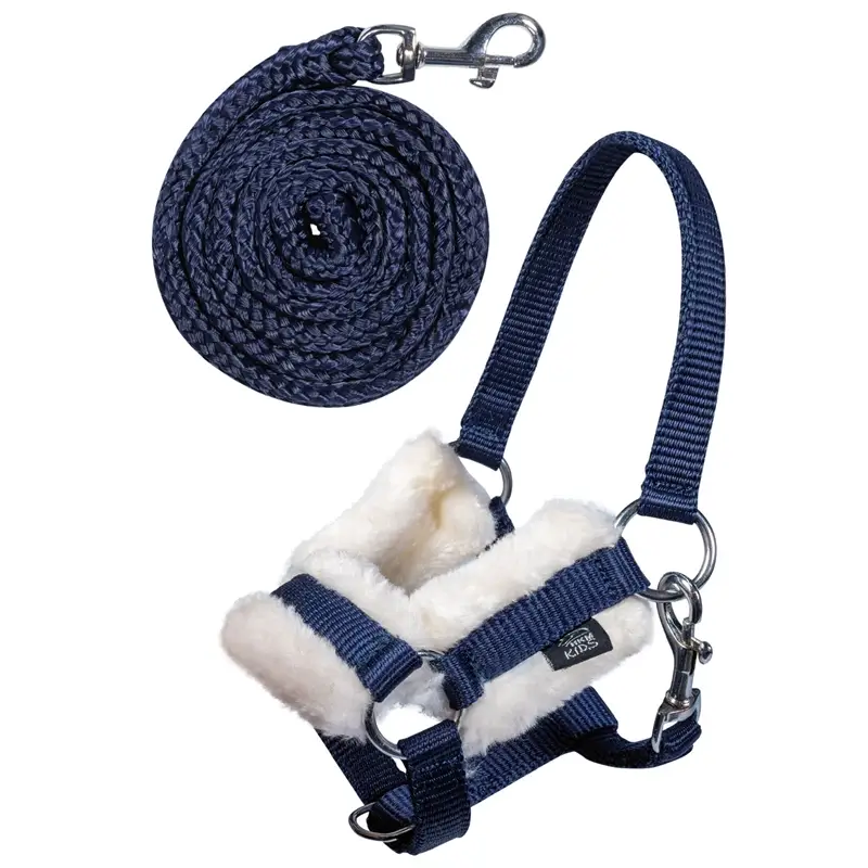 Echt HKM Halfter & Strick für Hobby Horse, Set für Kinder, Zubehör für Steckenpferd, dunkelblau