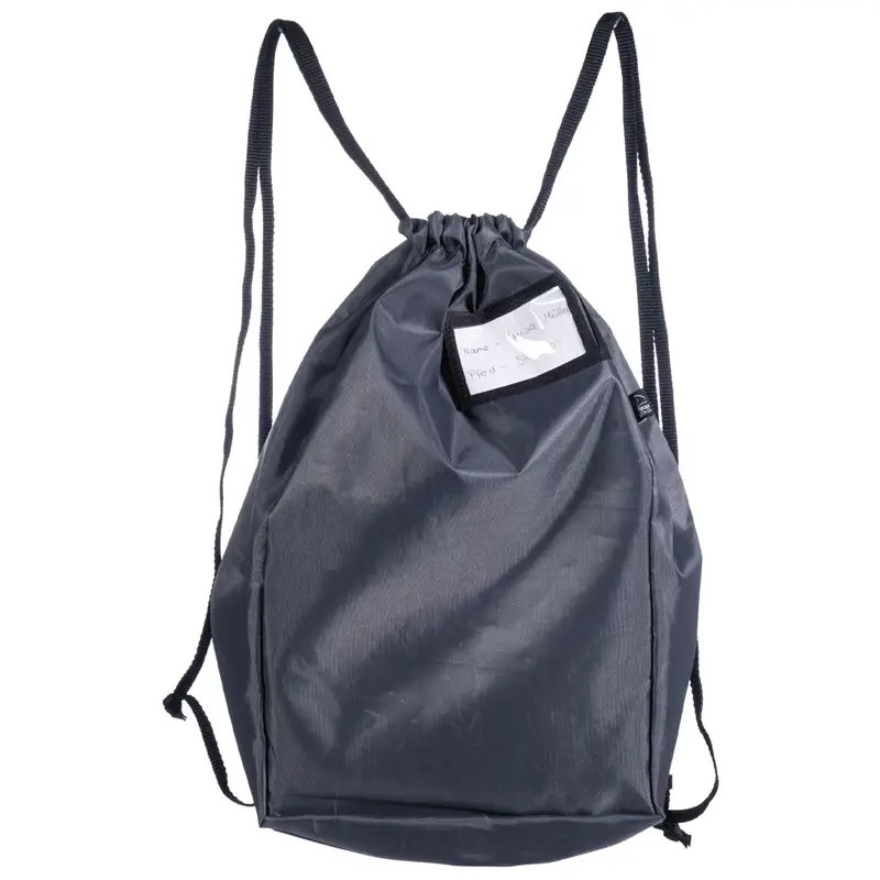 HKM Transportbeutel für Hobby Horse, Rucksack für Steckenpferd, mit Namensetikett, grau Preiswert