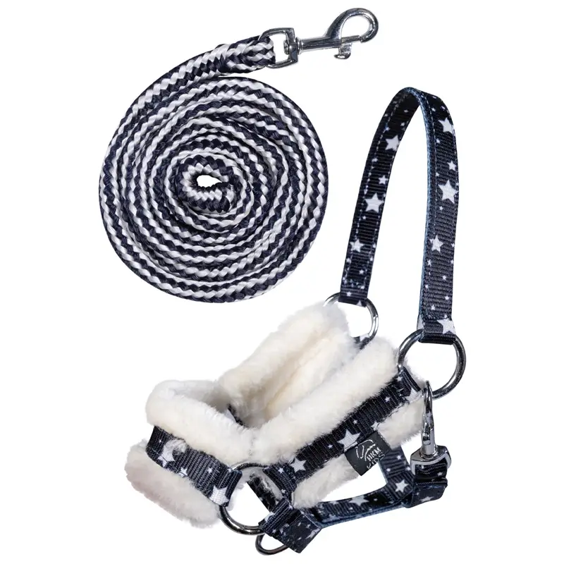 Bestseller HKM Halfter & Strick für Hobby Horse, Set für Kinder, Zubehör für Steckenpferd, navy/stars