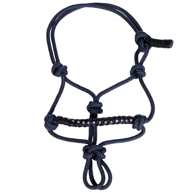 Bestseller HKM Knotenhalfter Hobby Horsing, verstellbar, Strassbesatz, für Steckenpferde, dunkelblau