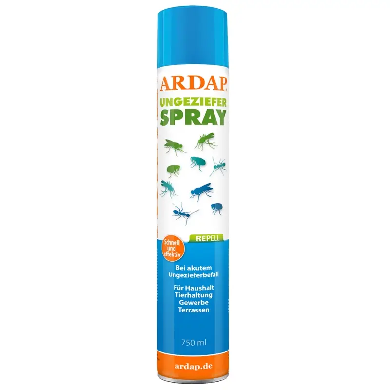 ARDAP® Repell Ungezieferspray 750ml zur Insektenabwehr - für Haushalt, Gewerbe & Tierhaltung Sonderangebot