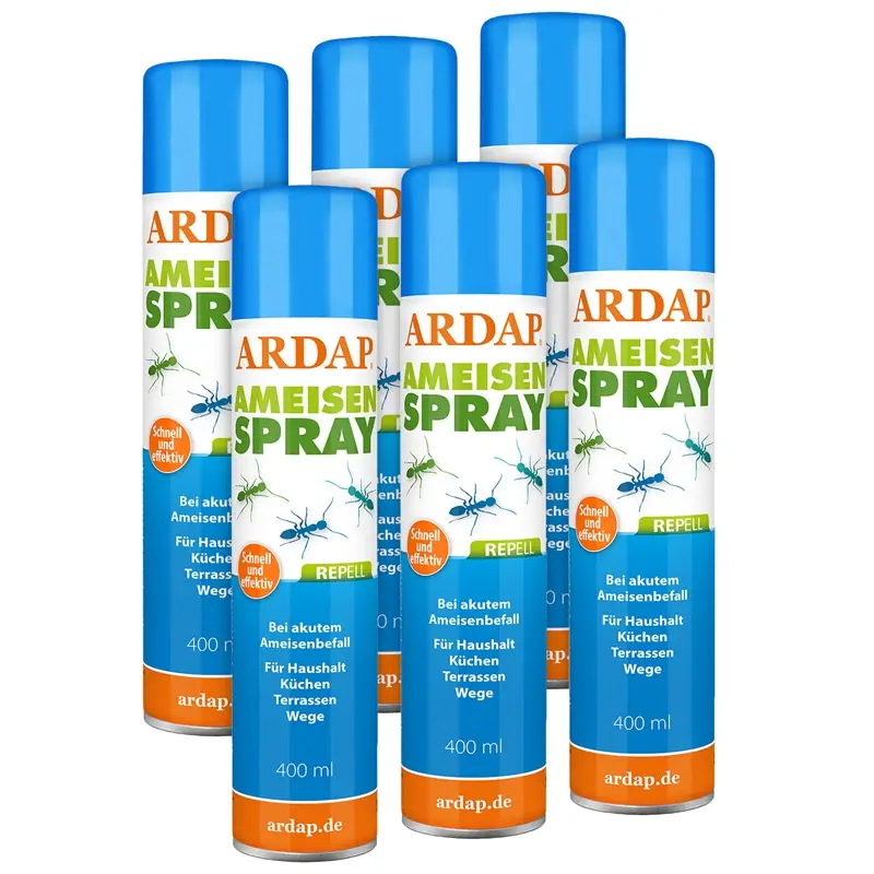 Bestpreis ARDAP® Repell Ameisenspray 6x 400ml - für Innen- und Außenbereiche