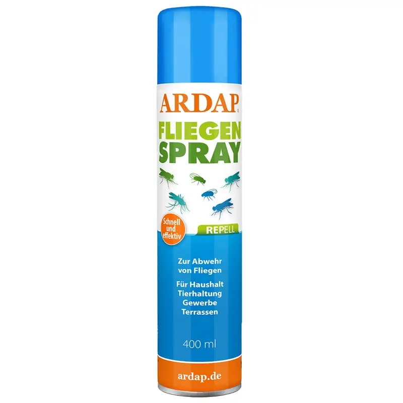 Sale ARDAP® Repell Fliegenspray 400ml - zur Fliegenabwehr im Haushalt, Tierhaltung & Gewerbe