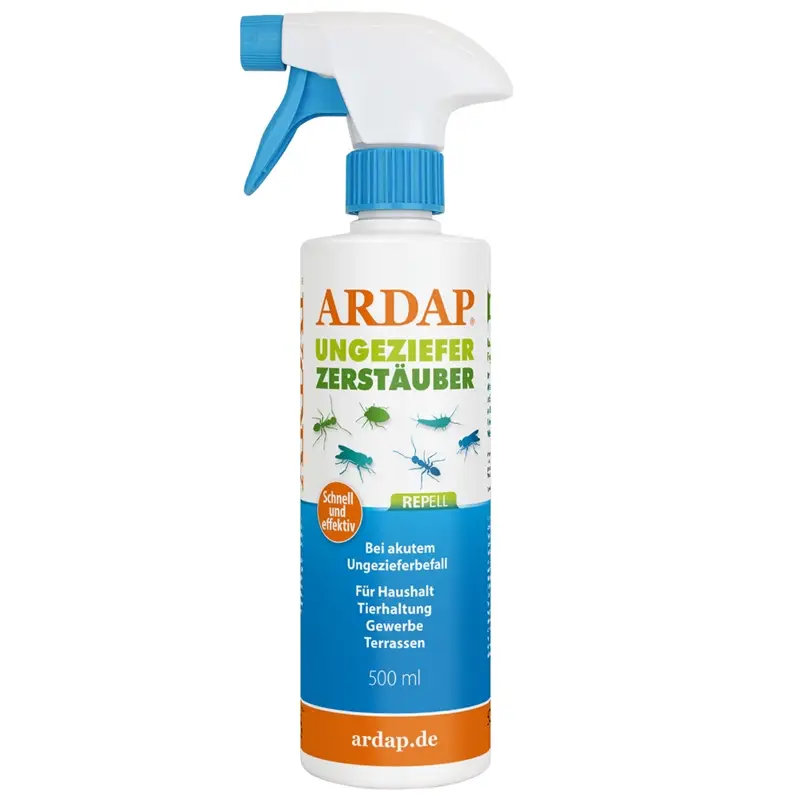 ARDAP® Repell Ungeziefer Zerstäuber 500ml - für Haushalt, Gewerbe & Tierhaltung Heißes Angebot